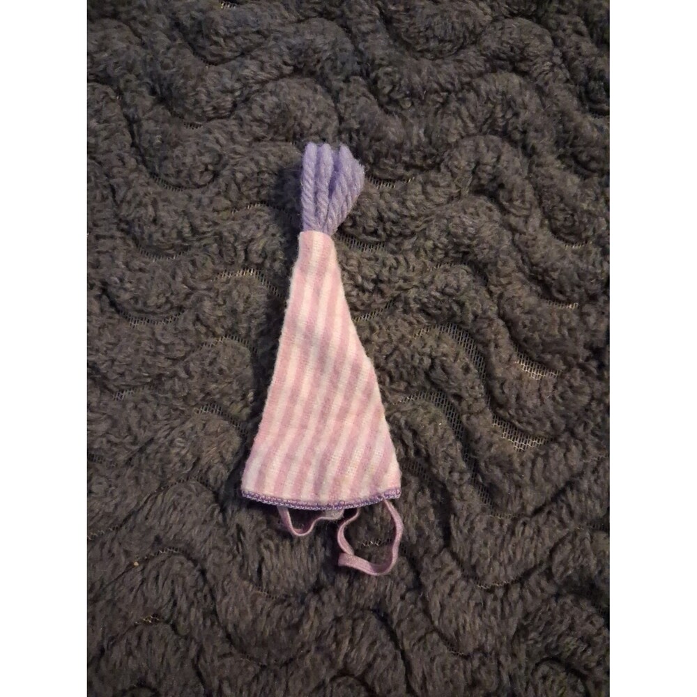 Vintage Hasbro My Little Pony Accessory Purple White Stripes Nightcap Hat